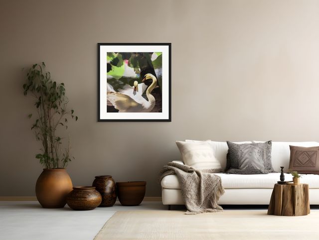 Graceful Swans | Elegant Wildlife Giclée Fine Art Print