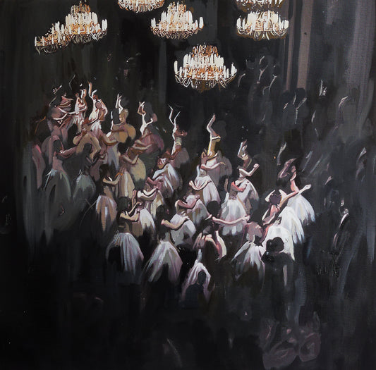 Elegant Chandelier | Dramatic Interior Giclée Fine Art Print