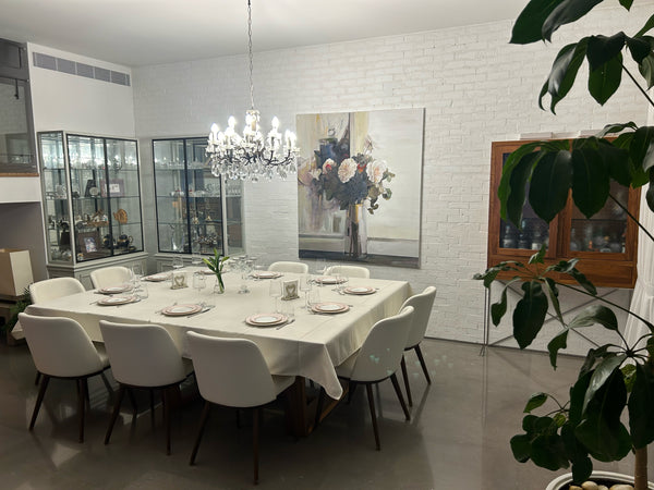 This dramatic piece is the star of our dining room. Guests always ask about it