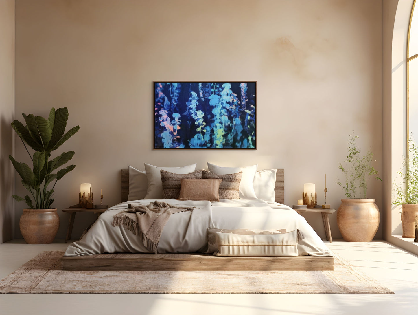 Midnight Coral | Abstract Giclée Fine Art Print