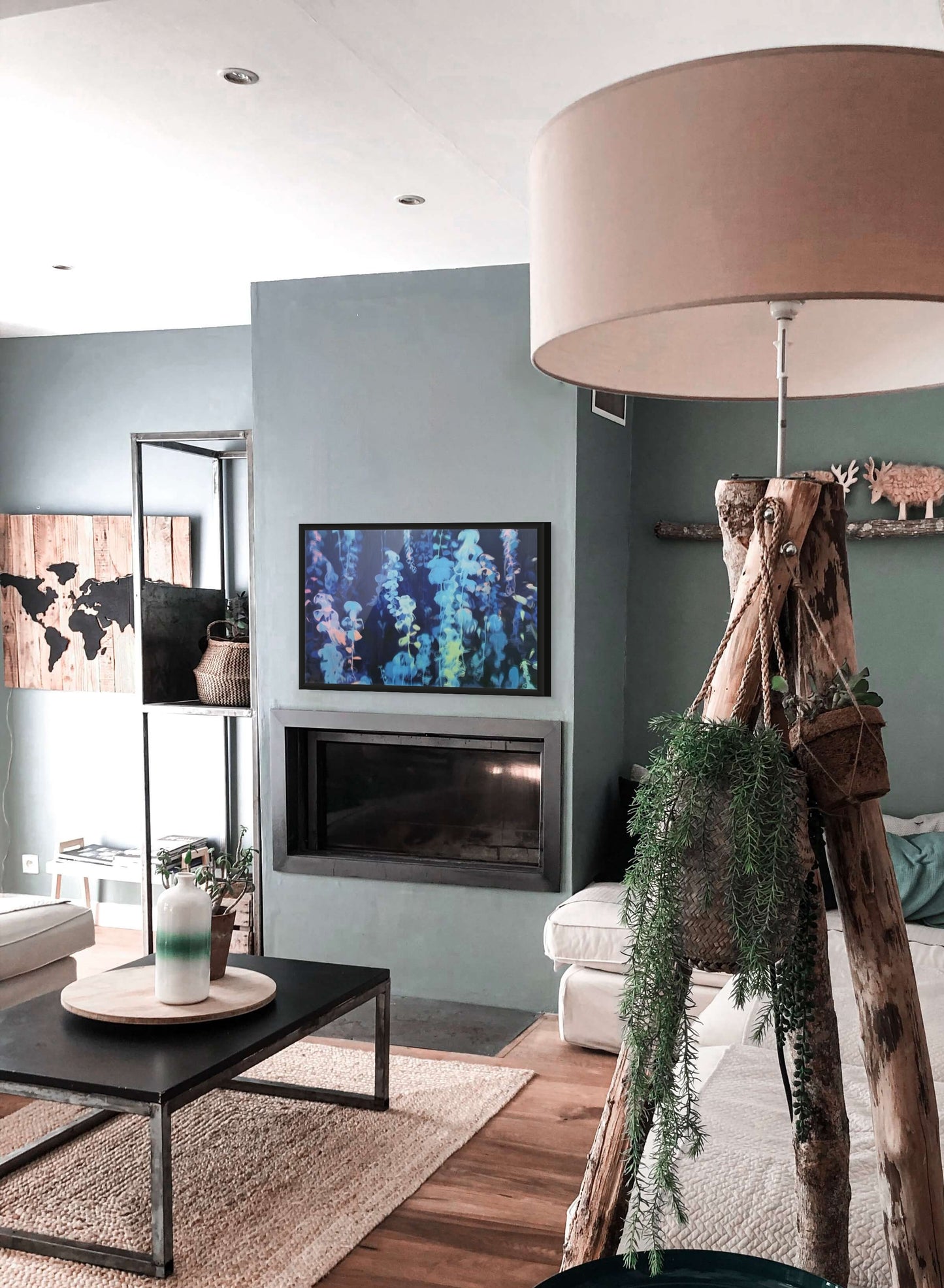 Midnight Coral | Abstract Giclée Fine Art Print