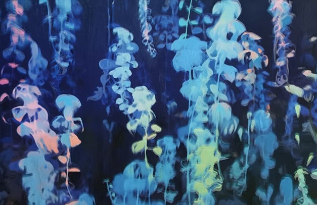 Midnight Coral Wall Art | Abstract Fine Art Print