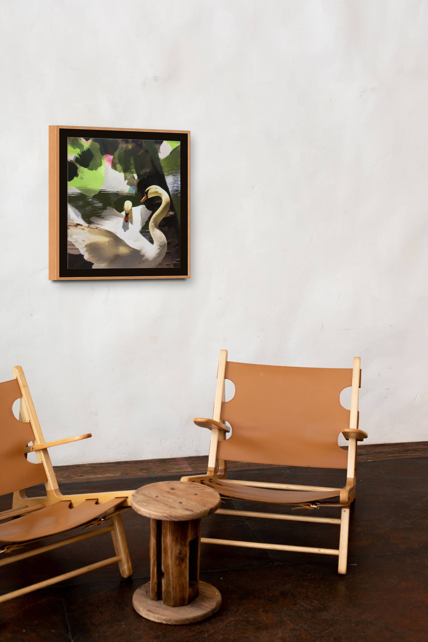 Graceful Swans | Elegant Wildlife Giclée Fine Art Print