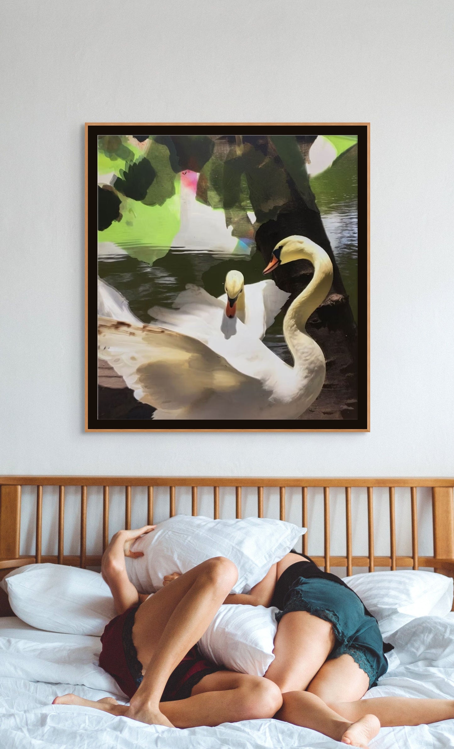 Graceful Swans | Elegant Wildlife Giclée Fine Art Print